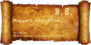 Magyari Bibiána névjegykártya